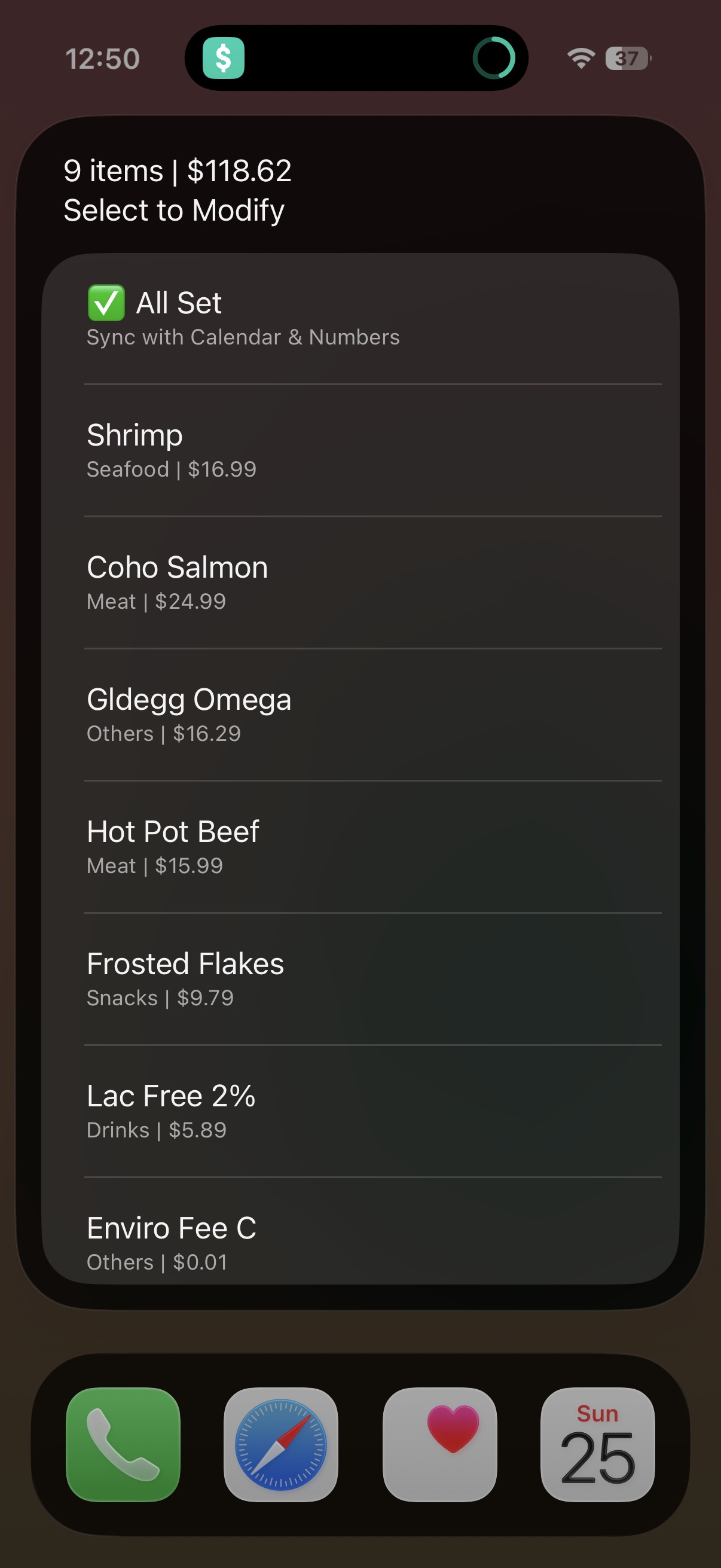 Review extracted data
